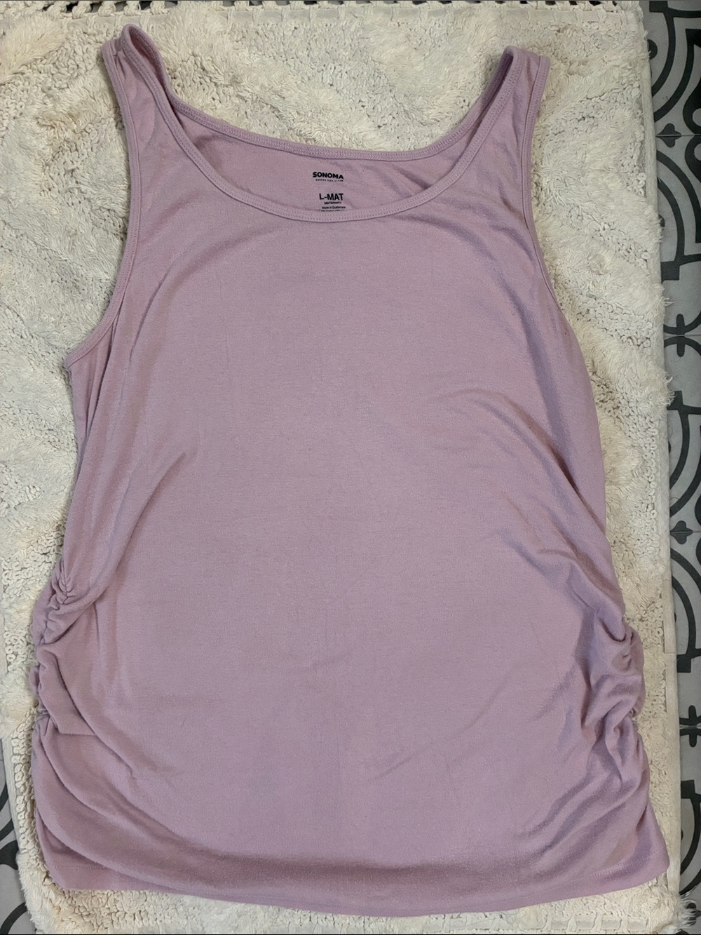 Sonoma Lilac Side-Ruched Scoop Tank Top